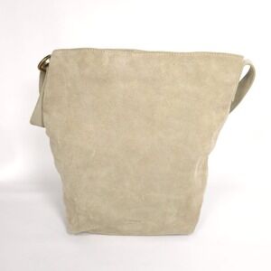 New Margot NEW YORK Kaye Bucket Tote LEATHER Bag Soft Suede‎ Crossbody Green